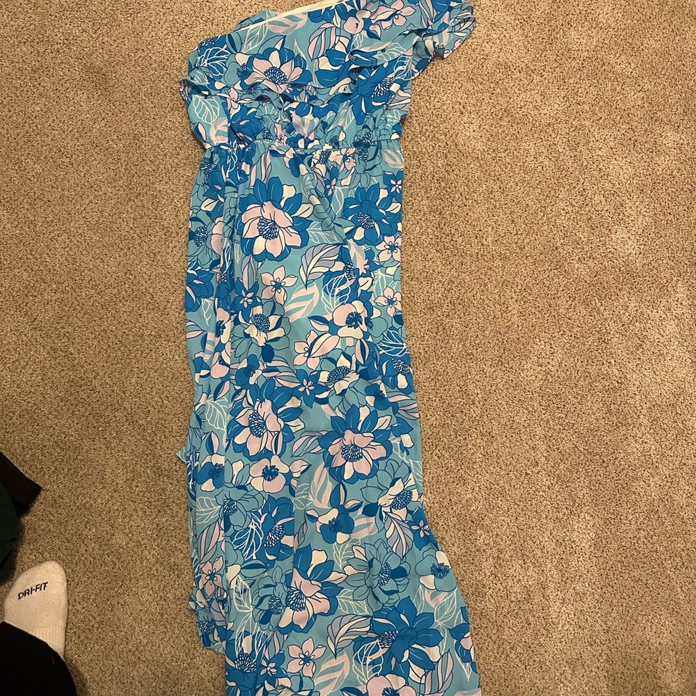Floral Blue Maxi Dress